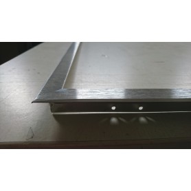 Recessed mountingframe 62x62cm silver