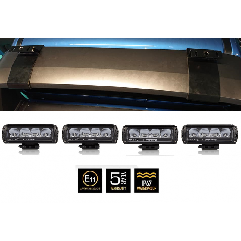 LED-Fernscheinwerfer mit Positionslicht rund, 12V, für Ford Ranger