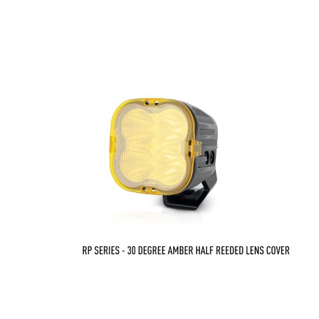 LAZER LAMPS LENS COVER YELLOW HALF RIBBED 30